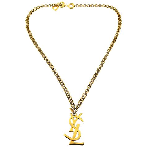 ysl logi|ysl logo necklace.